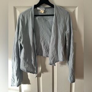 Christian Dior Blue Cashmere Zip Sweater Cardigan